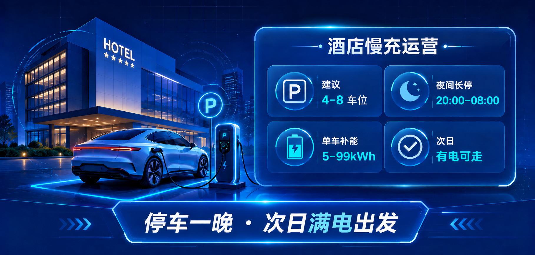 县域酒店夜间慢充案例示意图